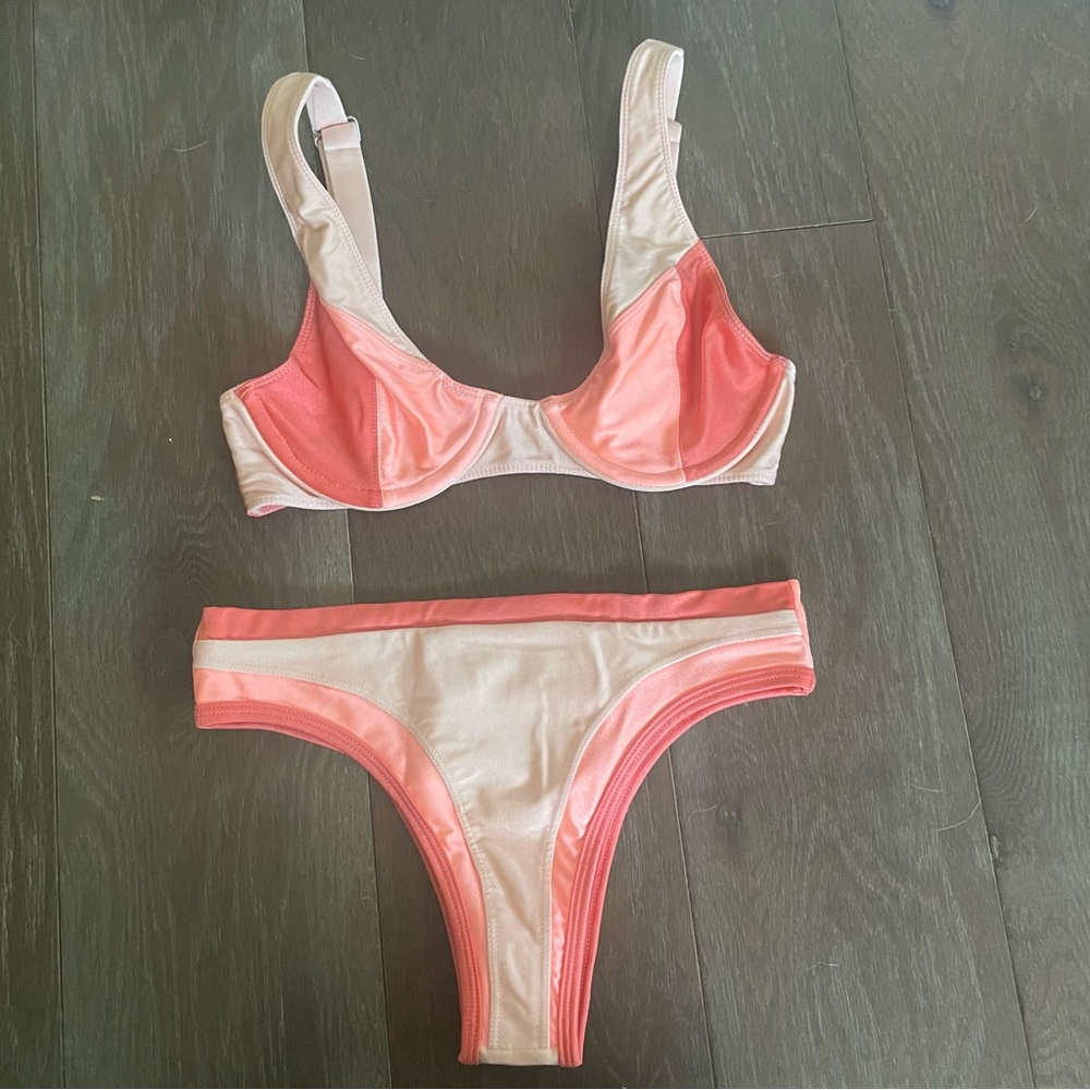 FAE House Australian Brand Strawberry Colorblock Y2K Retro Bikini Set